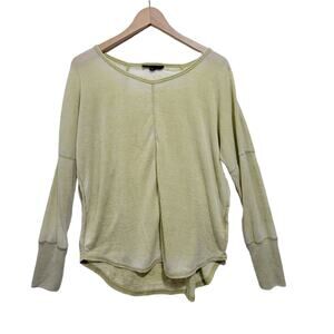 Jane Delancey Womens Distressed Thermal Knit LS Top Size Medium
